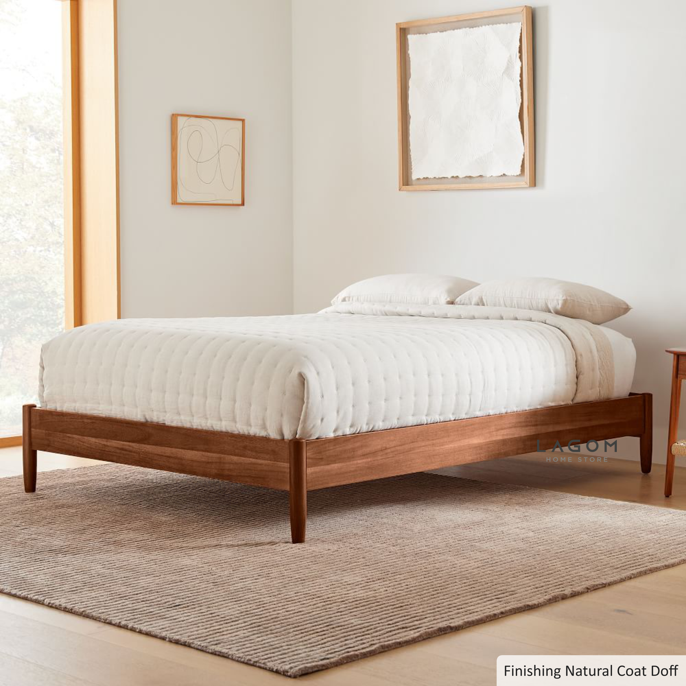 Tempat Tidur Kayu Jati Mewah Modern Bed Frame Lagom Home Store Jati Furnitur Teak Furniture Jakarta