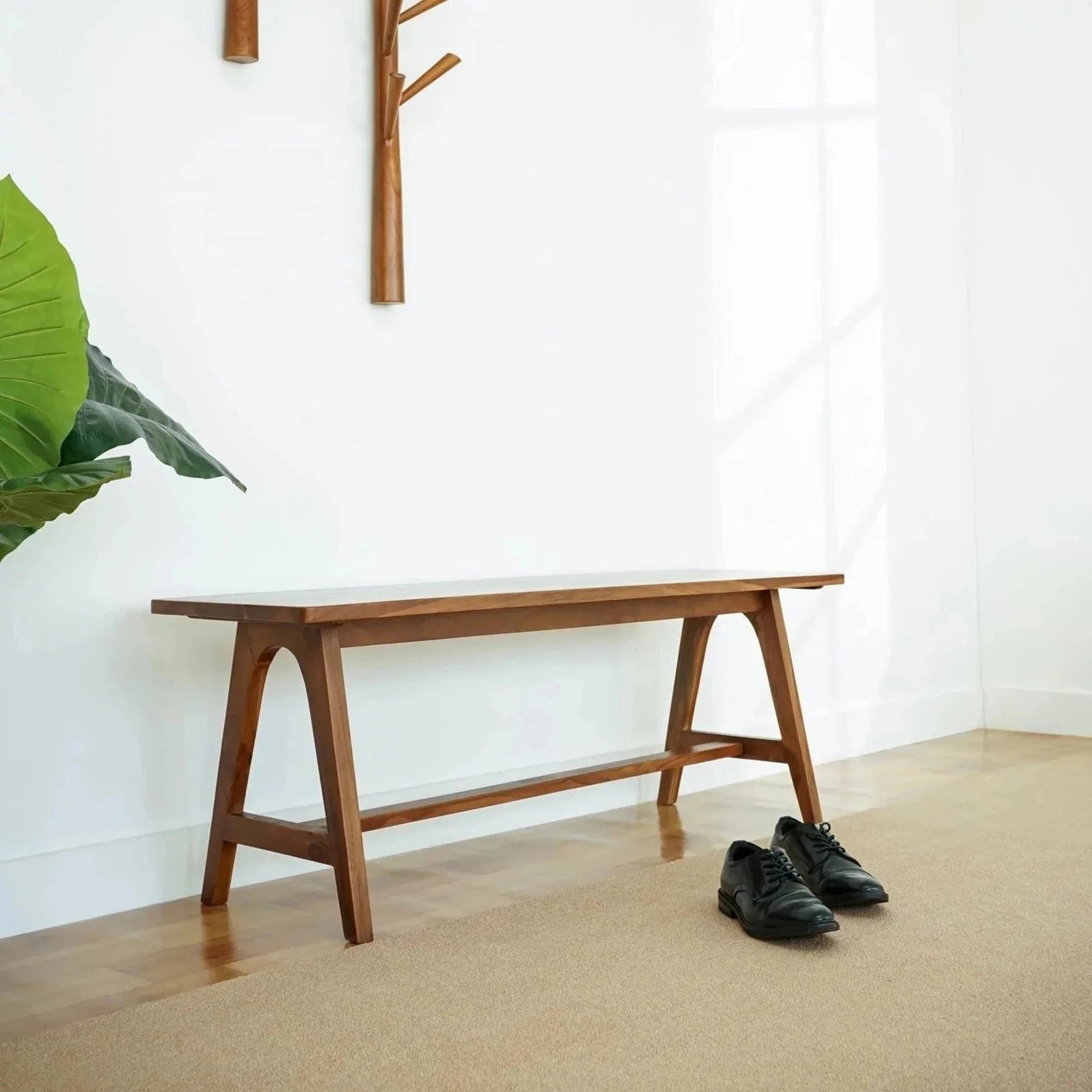 Bangku Panjang Minimalis dari Kayu Jati Bench Seat Lagom Home Store Jati Furnitur Teak Furniture Jakarta