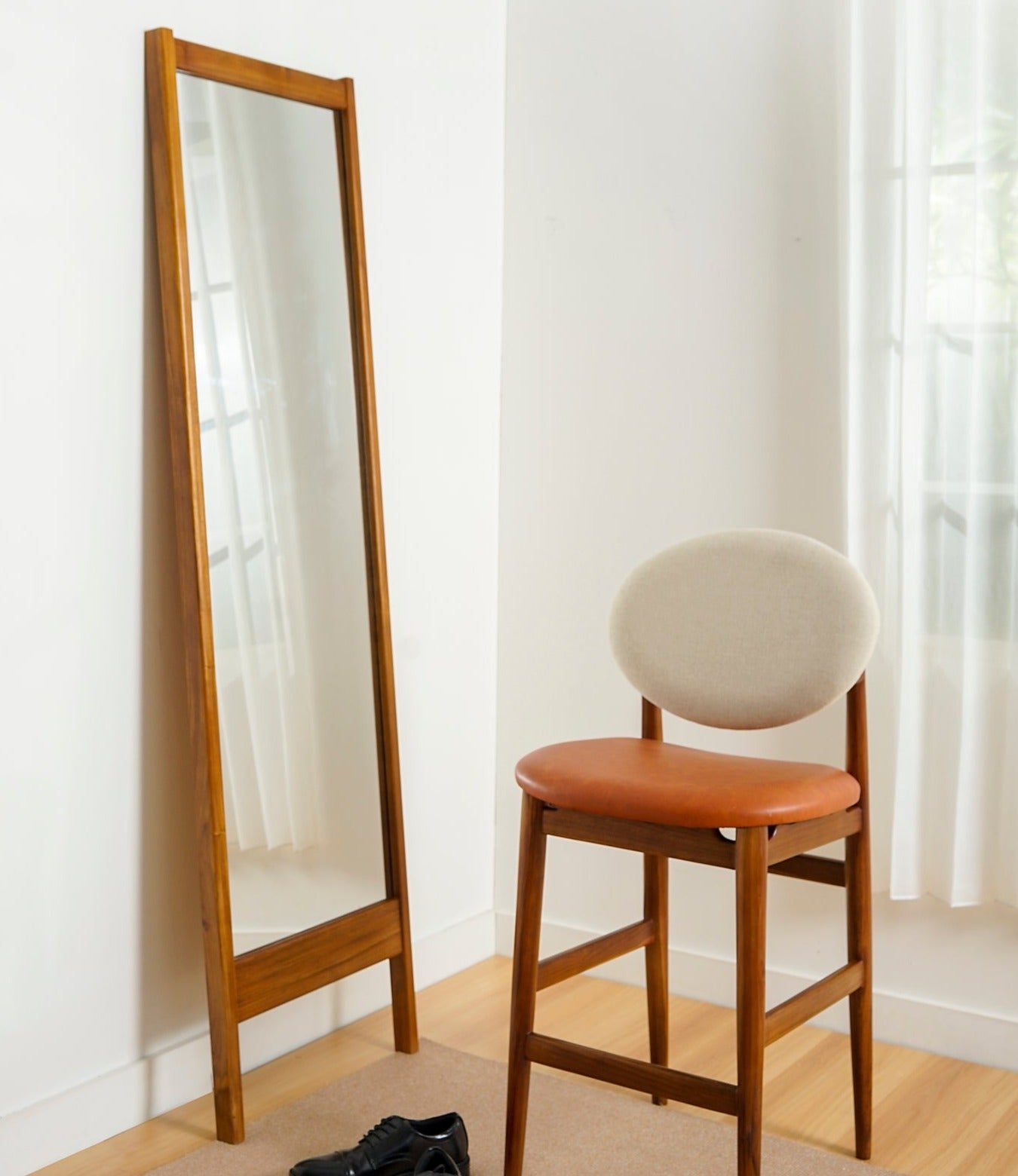 Cermin Tinggi Full Body Freestanding - Tinggi 183 cm Mirror Lagom Home Store Jati Furnitur Teak Furniture Jakarta