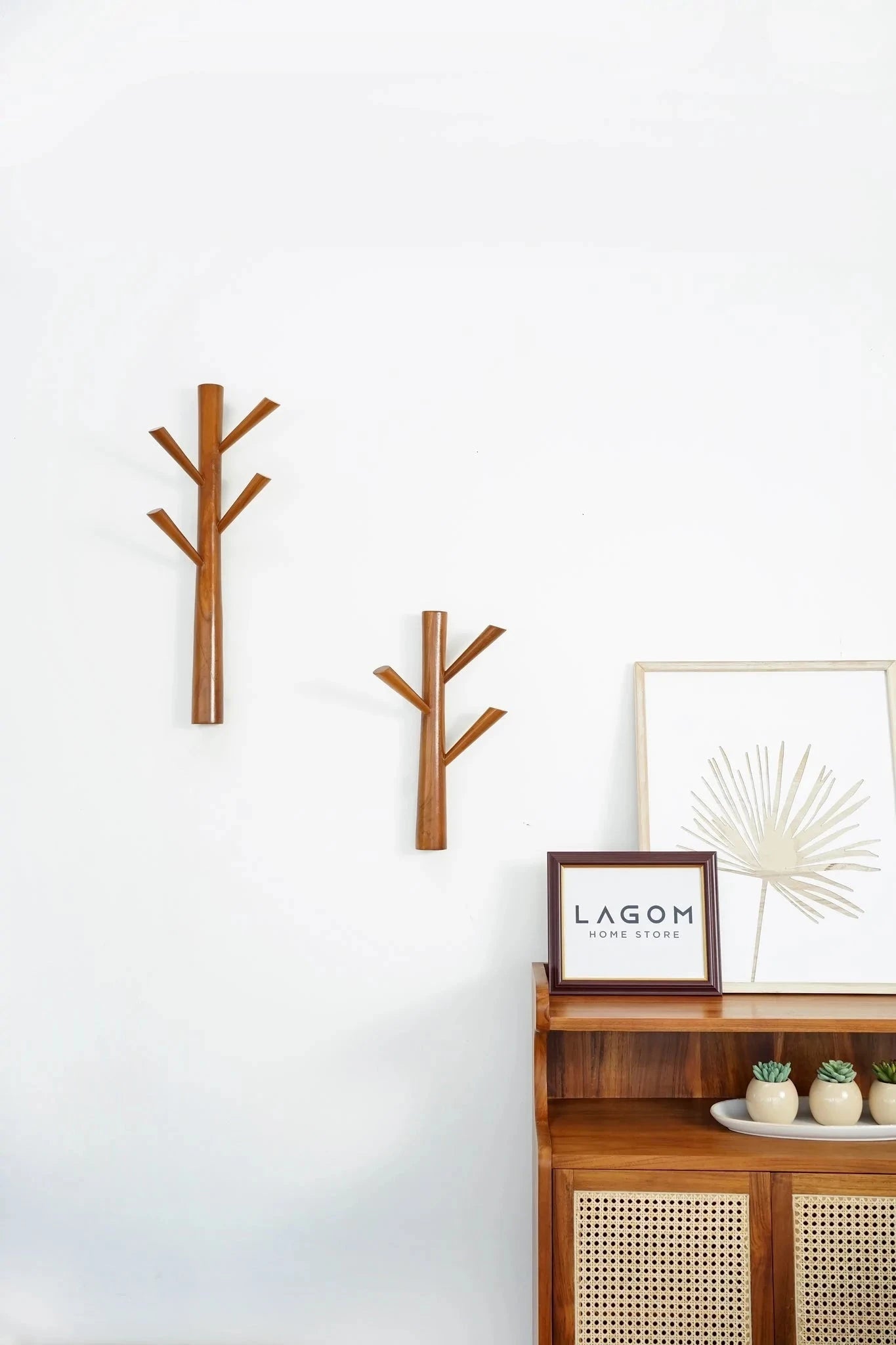 Set 2 Rak Dinding dengan Bentuk Ranting Wall Coat Hanger Lagom Home Store Jati Furnitur Teak Furniture Jakarta