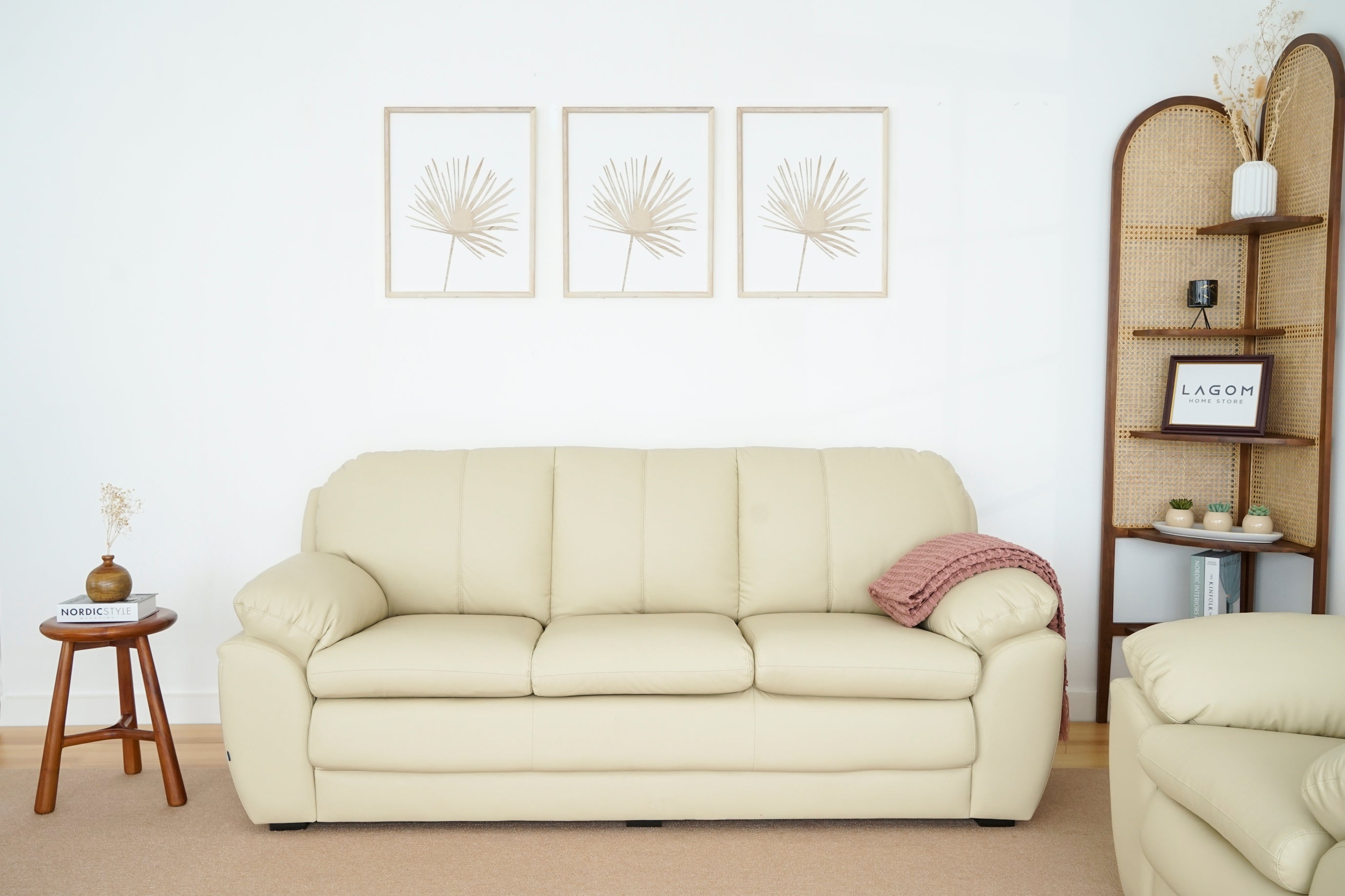 Set Sofa Kulit Berkualitas untuk Ruang Tamu Sofa Lagom Home Store Jati Furnitur Teak Furniture Jakarta